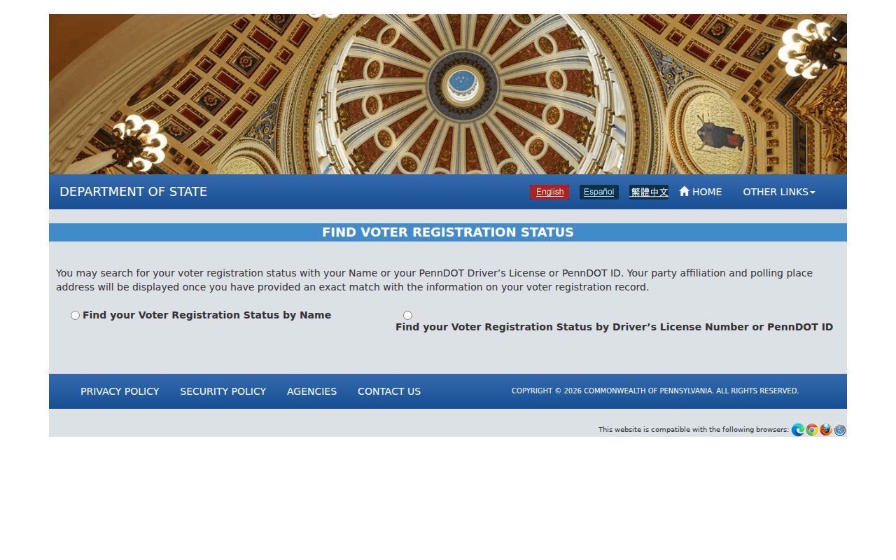 Upper Darby Township residents directory Pennsylvania voter status lookup