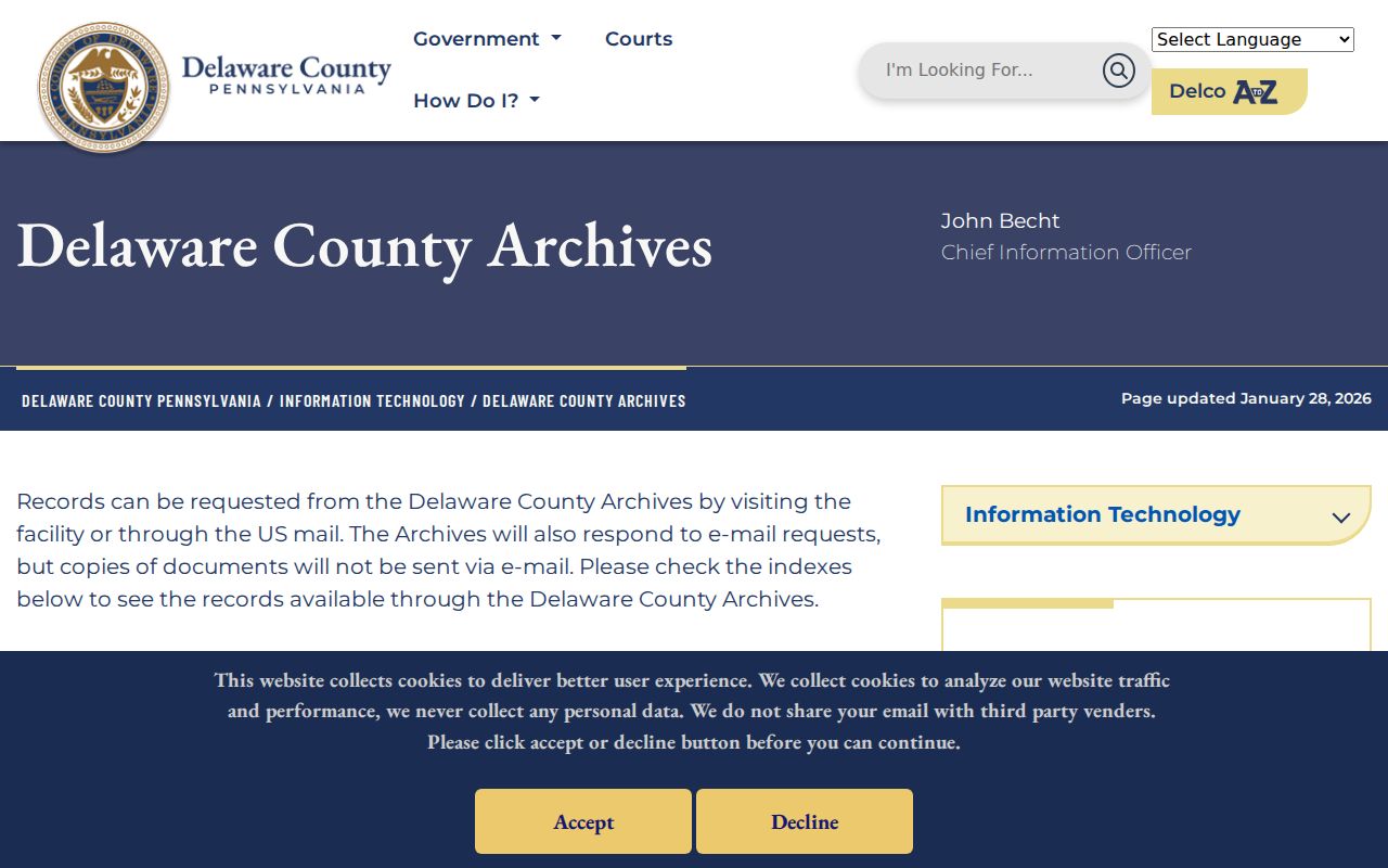 Upper Darby Township previous residents research at Delaware County Archives